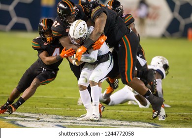 Player On The Field - November 10th, 2018 - NCAA College Football Georgia Tech Host University Of Miami At Bobby Dodd Stadium In Atlanta Georgia - USA 