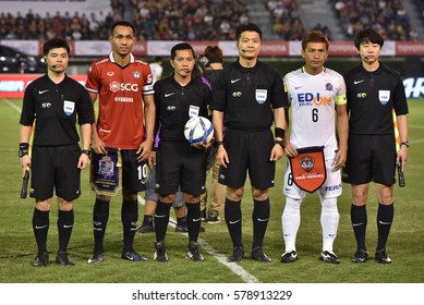 Player Shot Photo During Toyota Premier Cup 2016 Between Muangthong United And Sanfrecce Hiroshima At Suppachalasai Stadium On February 4,2017 In Thailand.