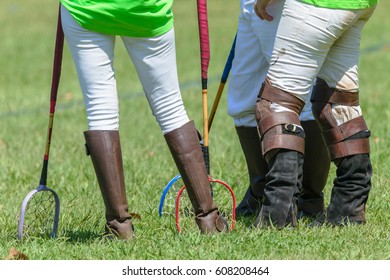Players Boots Rackets Closeup Abstract Polocrosse
Polocrosse players closeup unidentified  walking boots rackets  equestrian sports equipment.