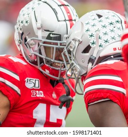 Players on the Field - NCAA Division 1 Football University of Maryland Terrapins  Vs. Ohio State Buckeyes on November 11th 2019 at the Ohio State Stadium in Columbus, Ohio USA
