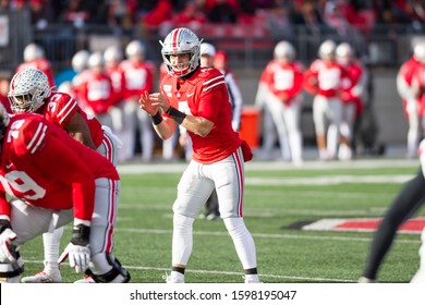 Players on the field  - NCAA Division 1 Football University of Maryland Terrapins  Vs. Ohio State Buckeyes on November 11th 2019 at the Ohio State Stadium in Columbus, Ohio USA