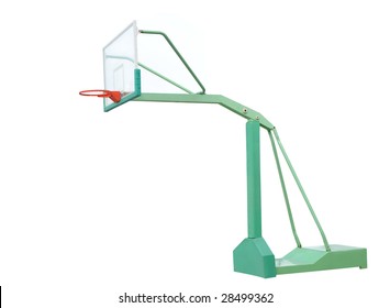 Playground basketball backboard and hoop isolated