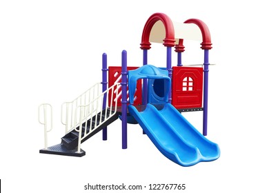Playground for children isolated on a white