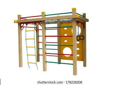 Playground Children Isolated On White Background Stock Photo 178228208