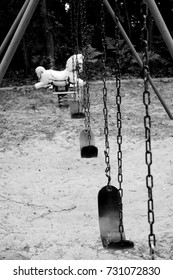 Playground equipment black and white