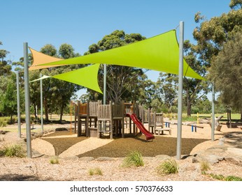 Playground and picnic facilities at Burnley Park, a public park spanning the suburbs of Richmond and Burnley in inner urban Melbourne, Australia.