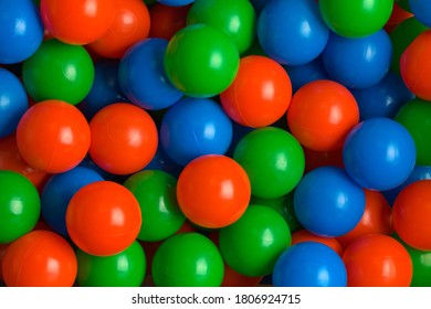 Playground Plastic Ball Pit Background Close Up.