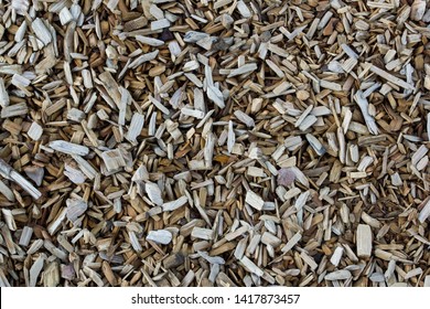 Playground Wood Chips Mulch Close Up.