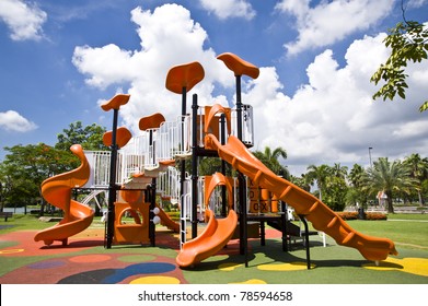 playgrounds and nice blue sky