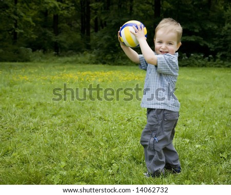 Similar – Image, Stock Photo Pampers-Liga / Direction training