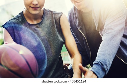 Playing Basketball Boy Defensce Concept