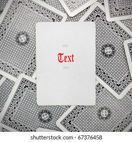 Playing Card Back Side, Blank For Text