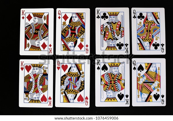 Playing Cards All King Queen Isolated Stock Photo 1076459006 | Shutterstock