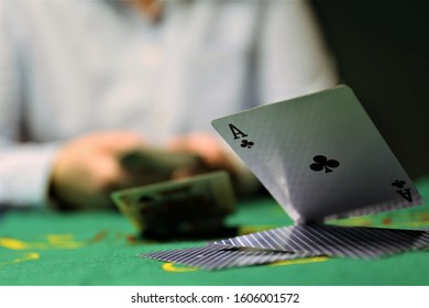 playing cards and Chips poker casino
