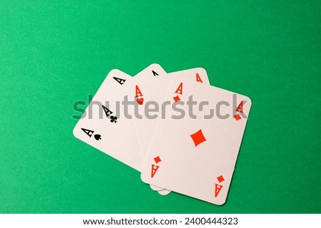 playing cards four aces of all colours 