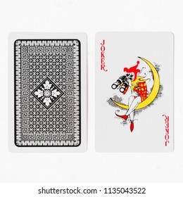 Playing Cards full deck and back white background mockup - Shutterstock ID 1135043522