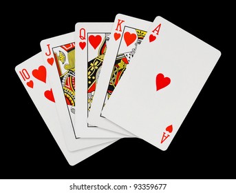 Playing Cards - Isolated On Black Background