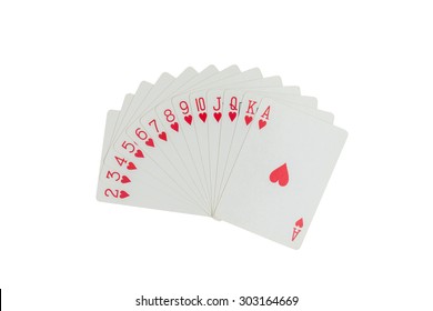 Playing Cards Isolated On White Background Stock Photo 303164669 ...