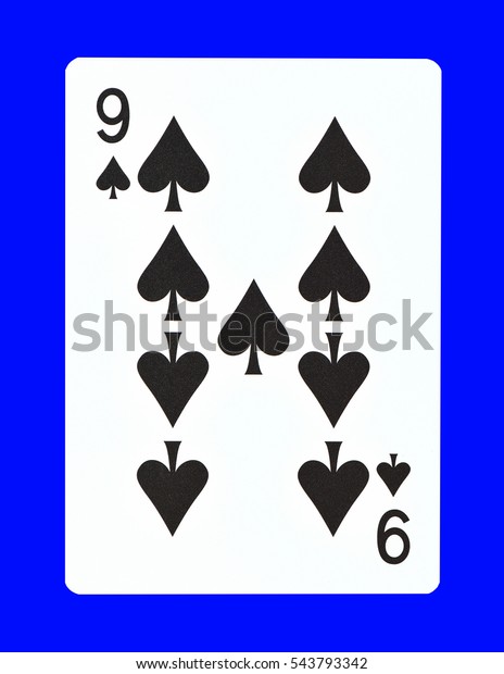 Playing Cards Old 9 Isolated On Stock Photo (Edit Now) 543793342