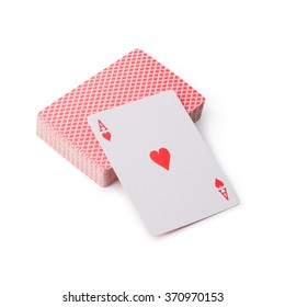 Playing Cards On White Background