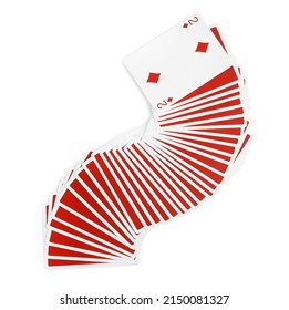 Playing Cards Two Diamonds On White Stock Photo 2150081327 | Shutterstock