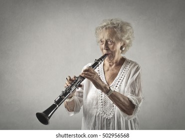 Playing the clarinet