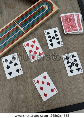 Playing a game of cribbage