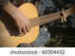 Playing the guitar
