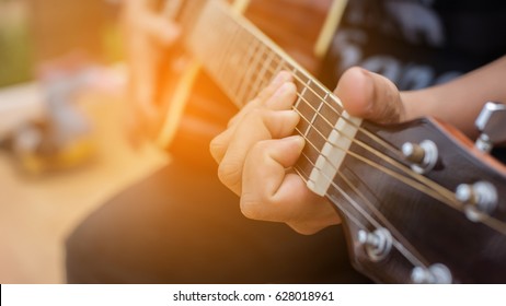 Playing perfect riff. 
