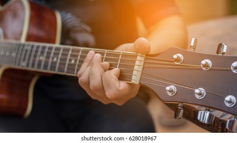 Playing perfect riff. 