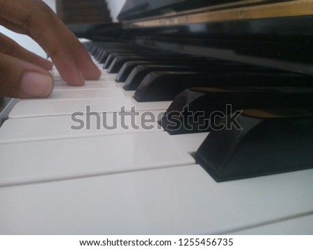 playing a piano