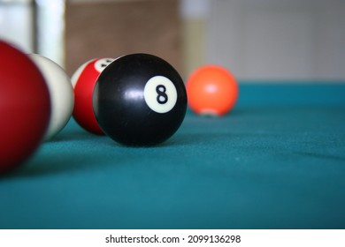 Playing Pool, Looking At The Eight Ball