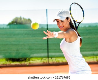 playing tennis waiting tennis ball