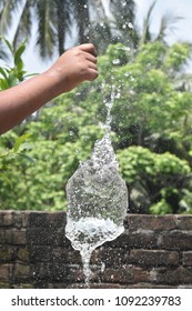 Playing With Water ,water Balloon Blast,water Balloon Slow Motion 