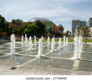 Plaza De Cesar Chavez Is A Small Park In Downtown San Jose, California, USA, Named After Cesar Chavez In 1993.