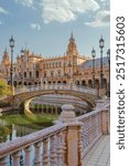 The Plaza de Espana ("Spain Square", in English) in Maria Luisa Park in Seville, Spain.