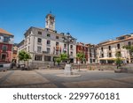 Plaza de la Constitucion (Constitution Square) and Town Hall - San Lorenzo de El Escorial, Spain