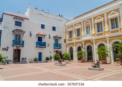 Plaza De San Pedro Claver Square In Cartagena, Colombia