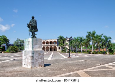 Plaza Espana And Alcazar De Colon In Santo Domingo, Caribbean