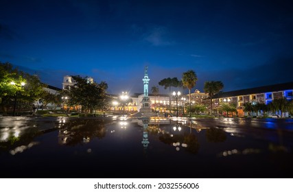 Plaza Grande In The Colonial Center Of Quito, Ecuador At Nigth