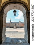 Plaza Mayor in Madrid city, Spain