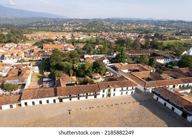 Plaza Mayor In The Spanish Colonial Town Of Villa De Leyva