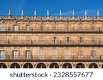 Plaza Mayor Square Facade with balconies - Salamanca, Spain