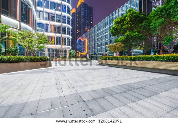 The Plaza platform of the\
office building of Shanghai modern international financial\
center.