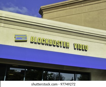 PLEASANT HILL - APRIL 11: Blockbuster Inc. Is An American-based Chain Of VHS, DVD, Blu-ray, And Video Game Rental Stores Currently Under Chapter 11 Bankruptcy. April 11, 2011, Pleasant Hill, CA