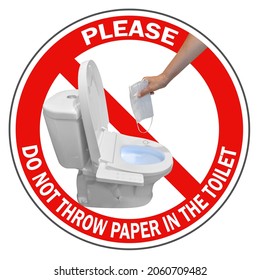 Please Do Not Throw Paper Toilet Stock Photo 2060709482 | Shutterstock