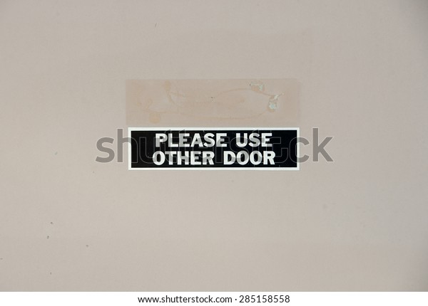 Please Use Other Door Sign Stock Photo Edit Now 285158558