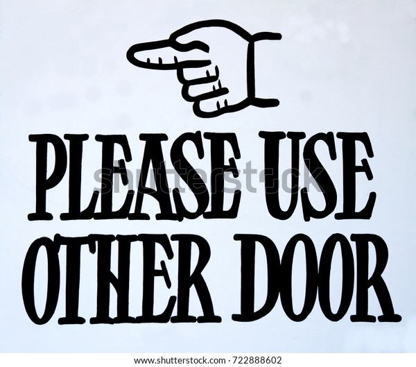 Please Use Other Door Sign Stock Photo Edit Now 722888602