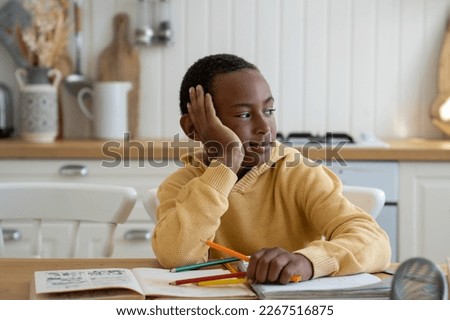 Similar – Image, Stock Photo Boy taking a break from skiing