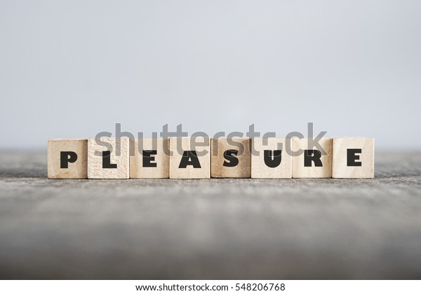 Pleasure Word Made Building Blocks Stock Photo Edit Now 548206768